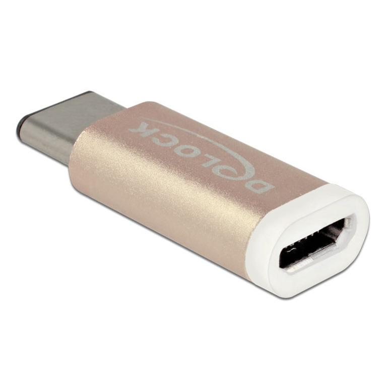 Delock - USB-Adapter - 24 pin USB-C (M) zu Micro-USB Typ B (W) - USB 3.1 - kupferfarben 65677