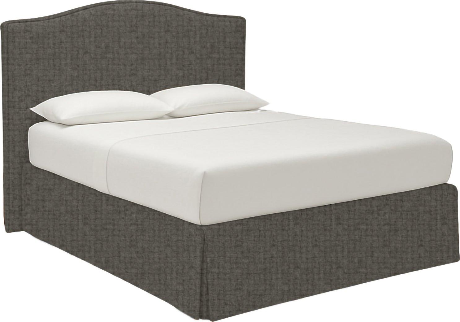 Doppelbett Dmora Turania Grau, Abziehbar mit Stauraum