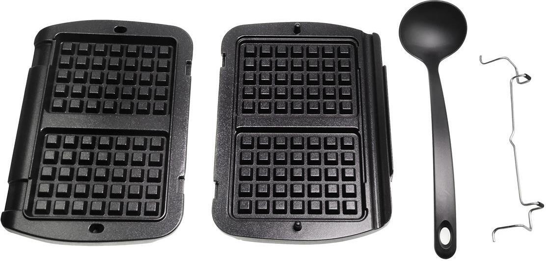 Tefal XA7248, Waffelplatte, Tefal, OptiGrill Elite GC7508 KONTAKTGRILL OPTIGRILL ELITE GC7508 OptiGrill Elite GC750D OptiGrill Deluxe..., Aluminium, Schwarz XA724810