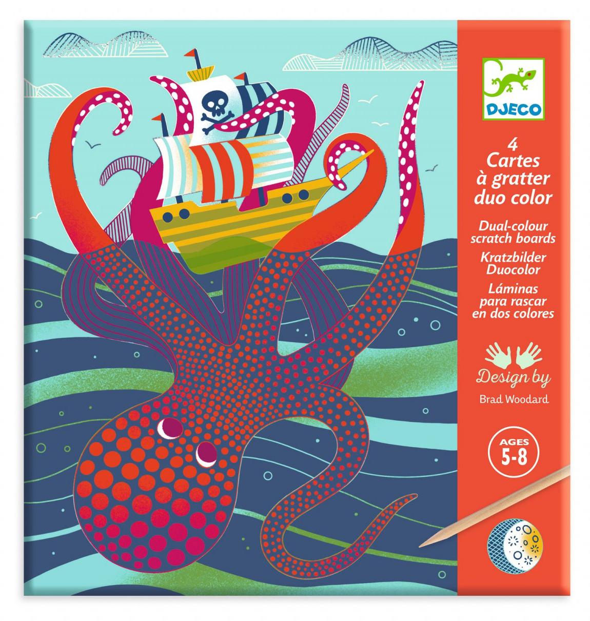 Kreatives Schabespiel: Meeresfauna von Djeco DJ09714