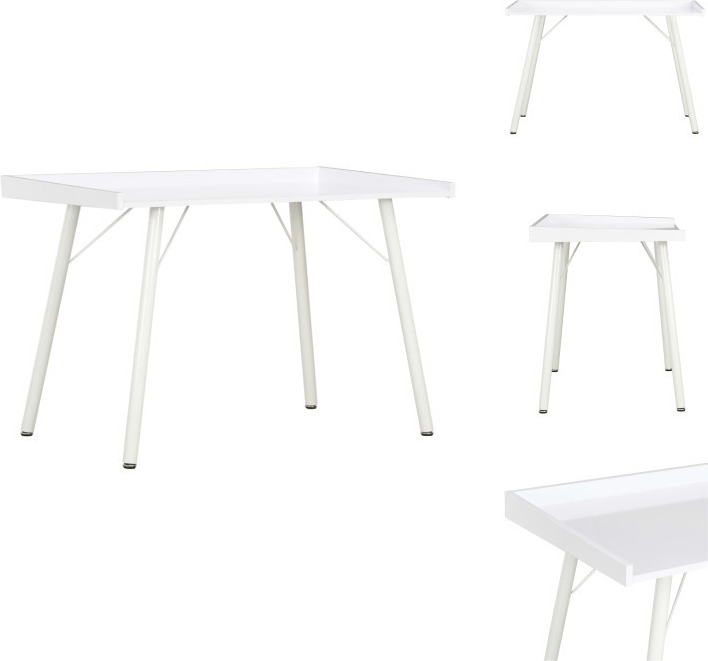 vidaXL Schreibtisch Weiß 90×50×79 cm - Schreibtische TLS20269