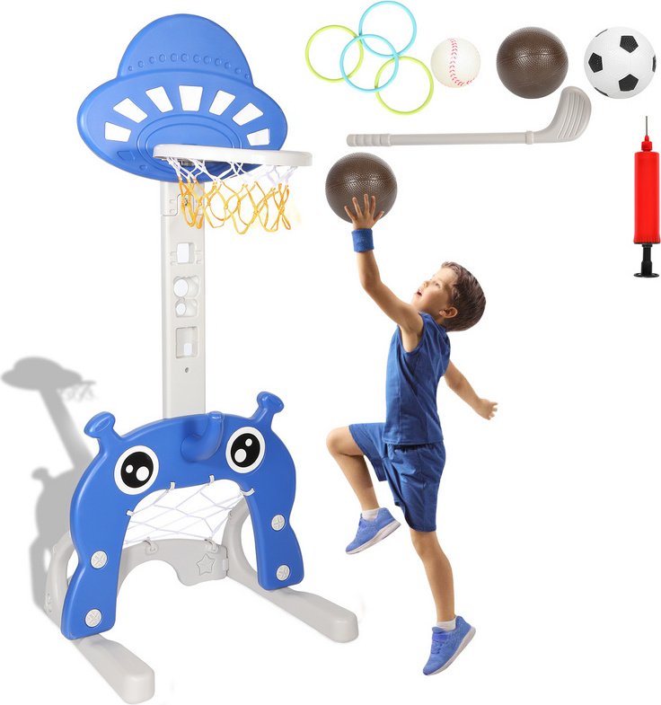 Charmofun Panier De Basket Pour Enfants 6+ Ans, Hauteur Réglable 105-183 Cm, 2 En 1 Basket Et Fléchettes, Lumières Couleurs, Tableau Bord Électronique, Intérieur Extérieur, Portable Avec Base Lestage