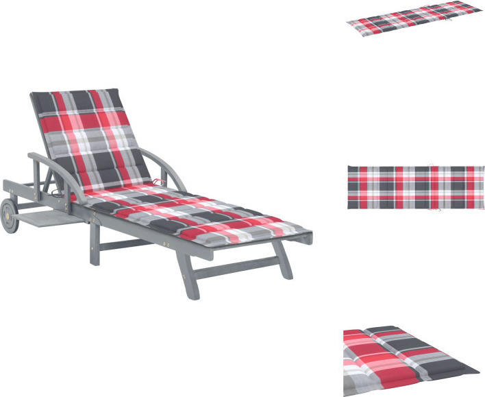 vidaXL Lehátko s vankúšom z masívneho dreva akácie - Lehátka