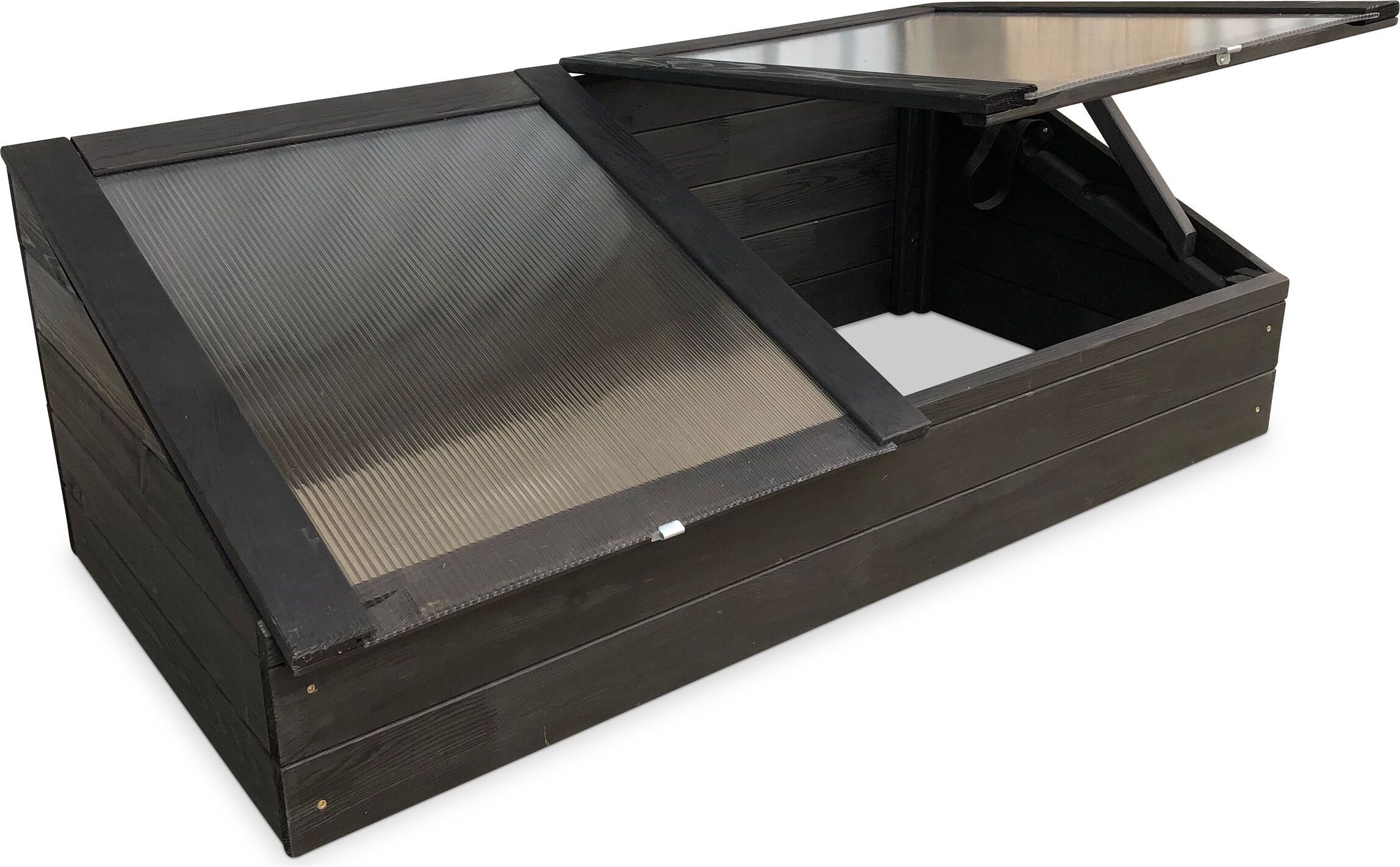 GartenDepot24 Frühbeet aus Holz schwarz 1000040