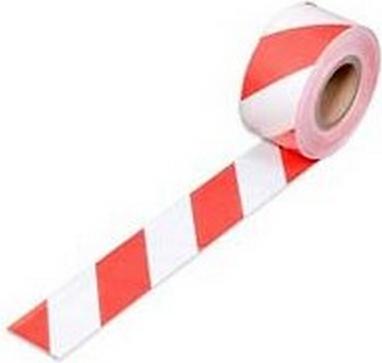 Reis 200 m Flatterband rot/weiß TASO200CW-3