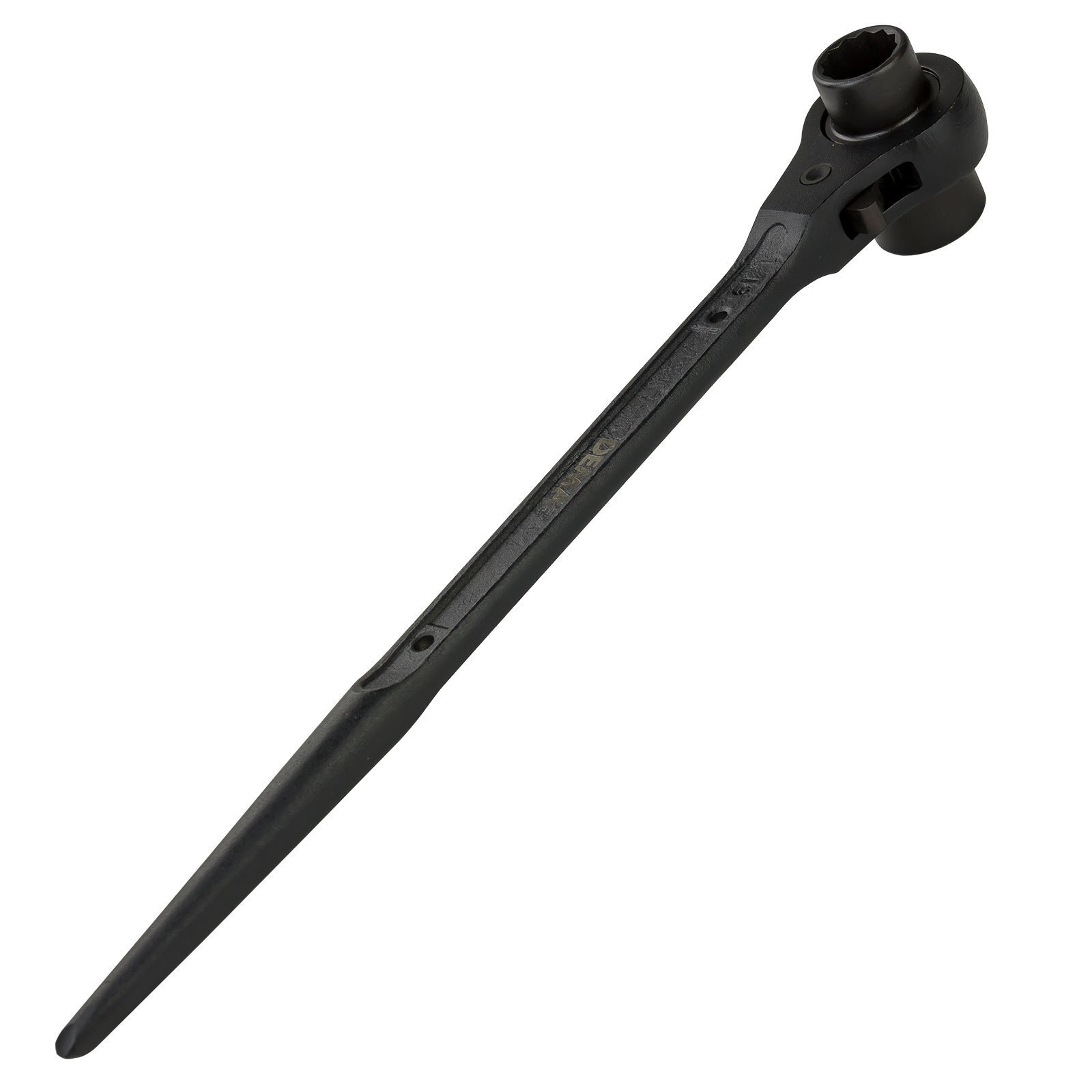 DEMA Gerüstbauratsche Ratsche Ratschenschlüssel Gerüstratsche Montageratsche Gerüstknarre Knarre Schwarz 19x24mm 922543
