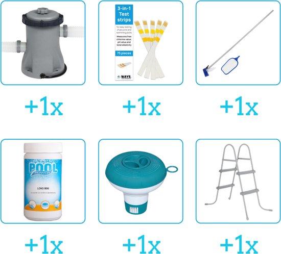 OEM Zubehör für ein bequemes Rund-Schwimmbad - 305x76 cm - Pomp - Testkits - Reinigungssatz - Chlor - Chlorfreier - Leiter 2026