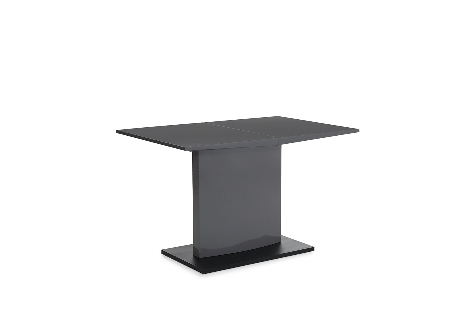 Esstisch ausziehbar 120-140cm HOLLY von Pro Com Hochglanz grau 6003050