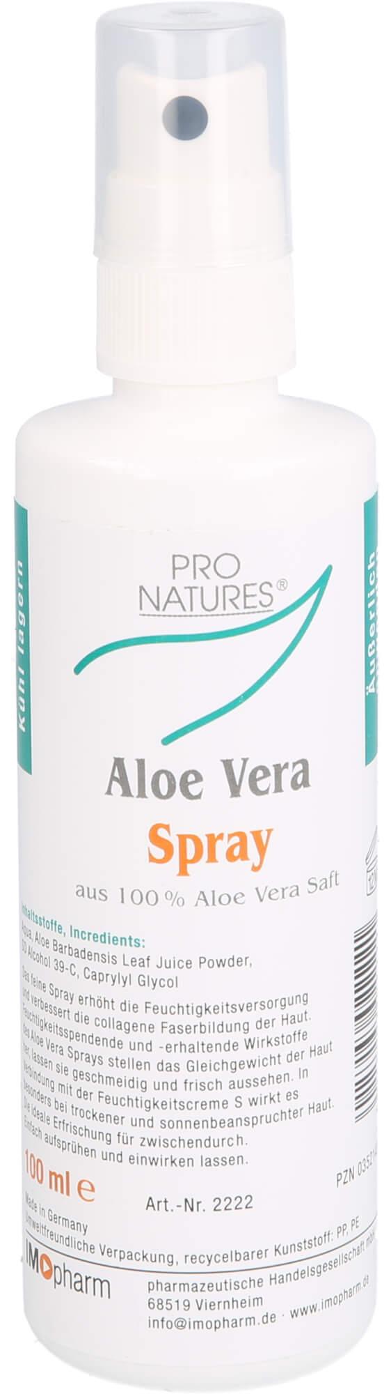 PRO NATURES Aloe Vera Spray, 100 ml Lsung Bodylotions
