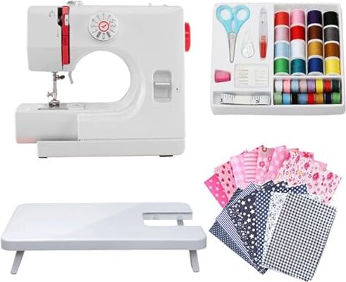 AirCart 725 šijací stroj pre so 14 programami, elektronické šitie pre deti začiatočníkov, základné šijacie stroje darčekové detské oblečenie (šitie + šitie)