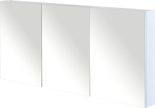 Spiegelschrank Sanox 140 x 13 x 65 cm weiß hochglanz 3-türig 84402201