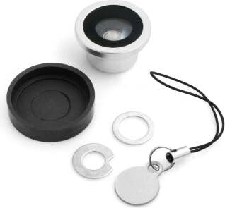 System-S Universal 0,4x Fischauge Fisheye Linse Objektiv magnetischer Halt für Smartphone Tablet PC