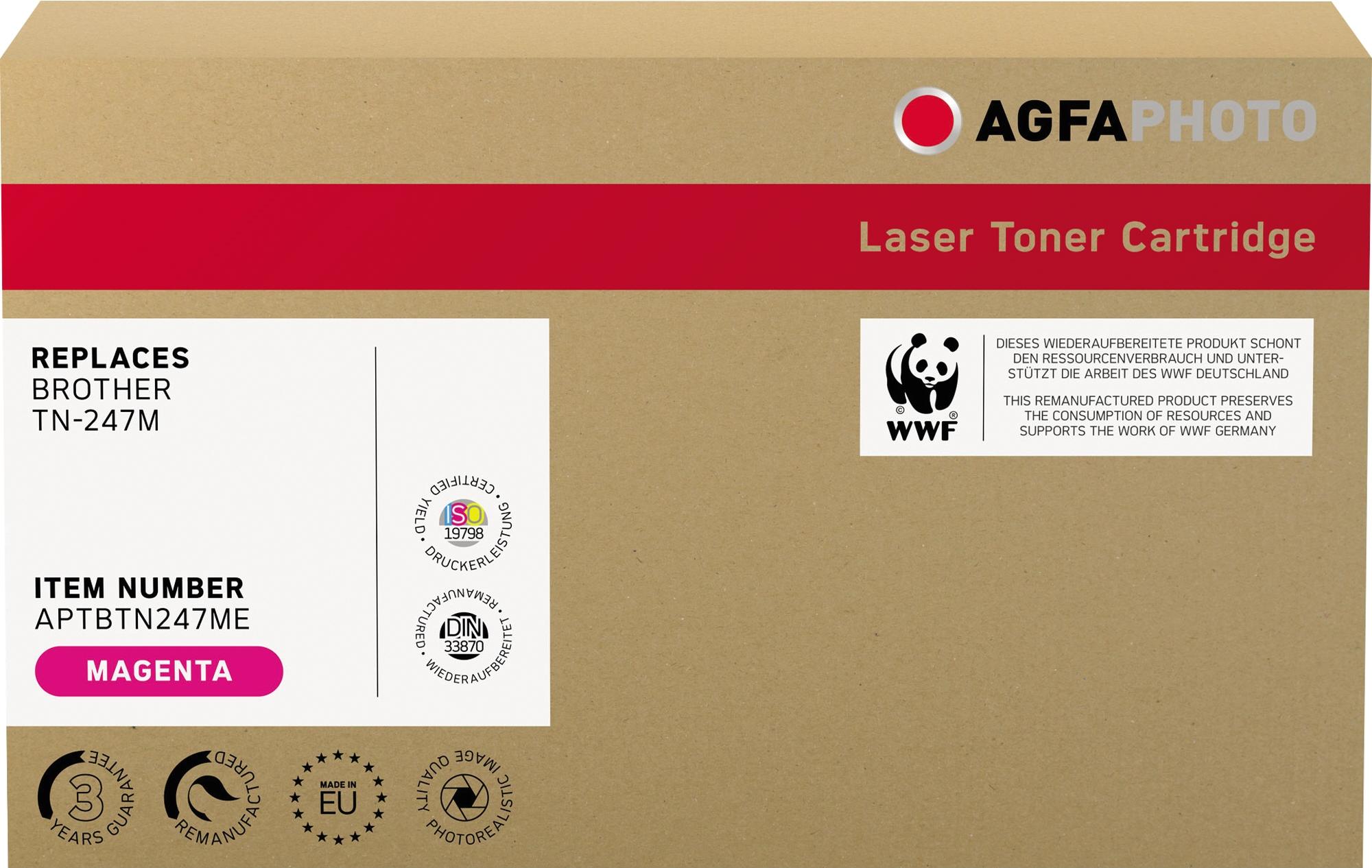 AgfaPhoto Toner APTBTN247ME wie Brother TN-247M magenta