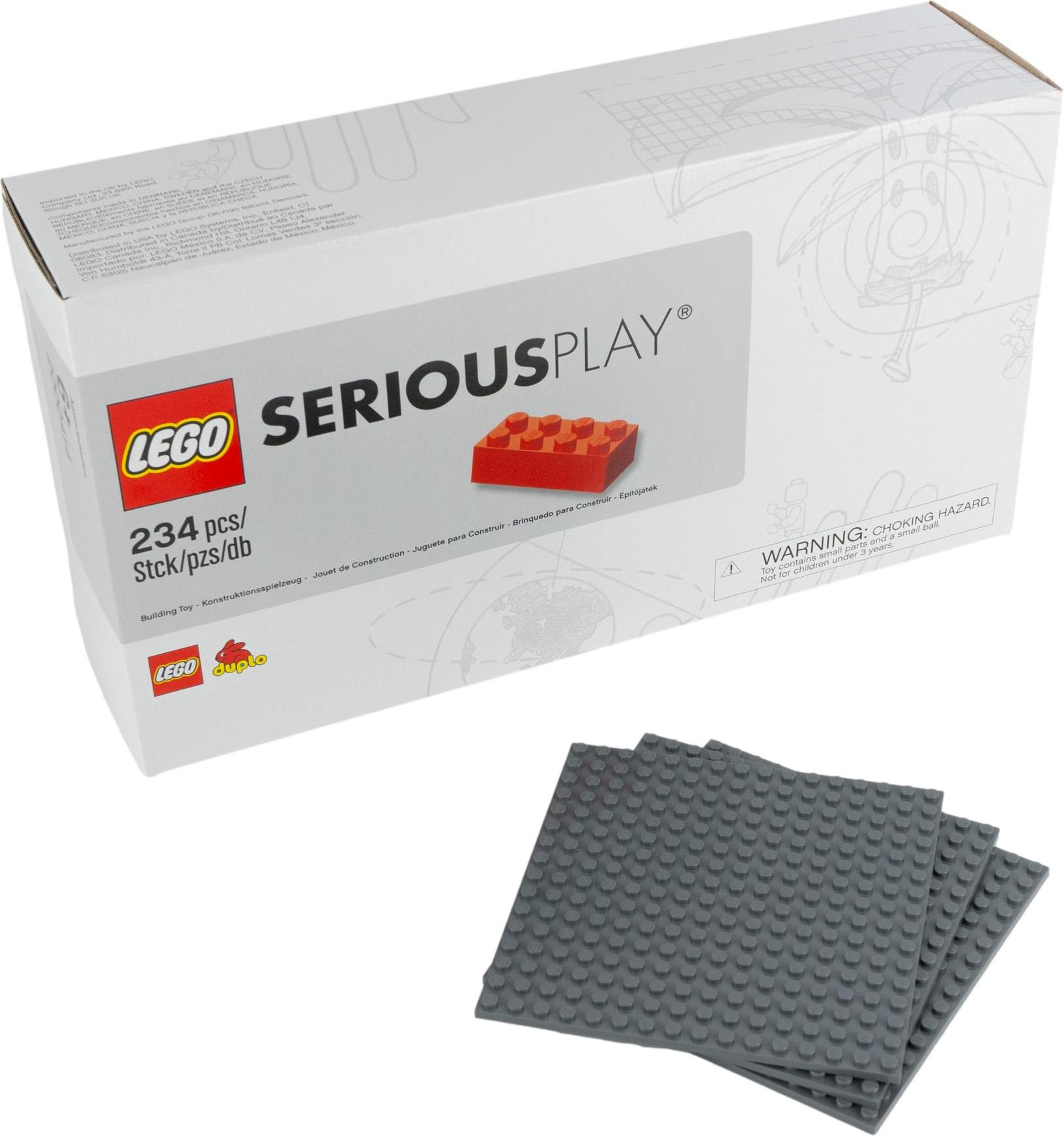 LEGO® SERIOUS PLAY Starterset mit 3 Bauplatten 16x16 (237 Teile) – Das ideale Set für kreative Workshops, Teambuilding und nachhaltige Problemlösung