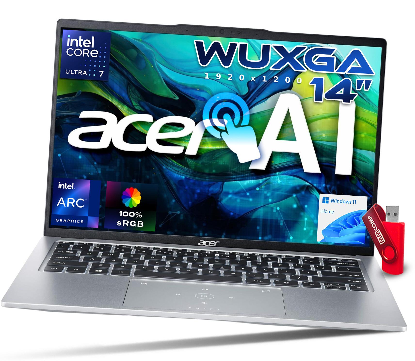 Acer Swift Go 14 Laptop, Core Ultra 7, 16 GB, 2 TB SSD, Touchscreen
