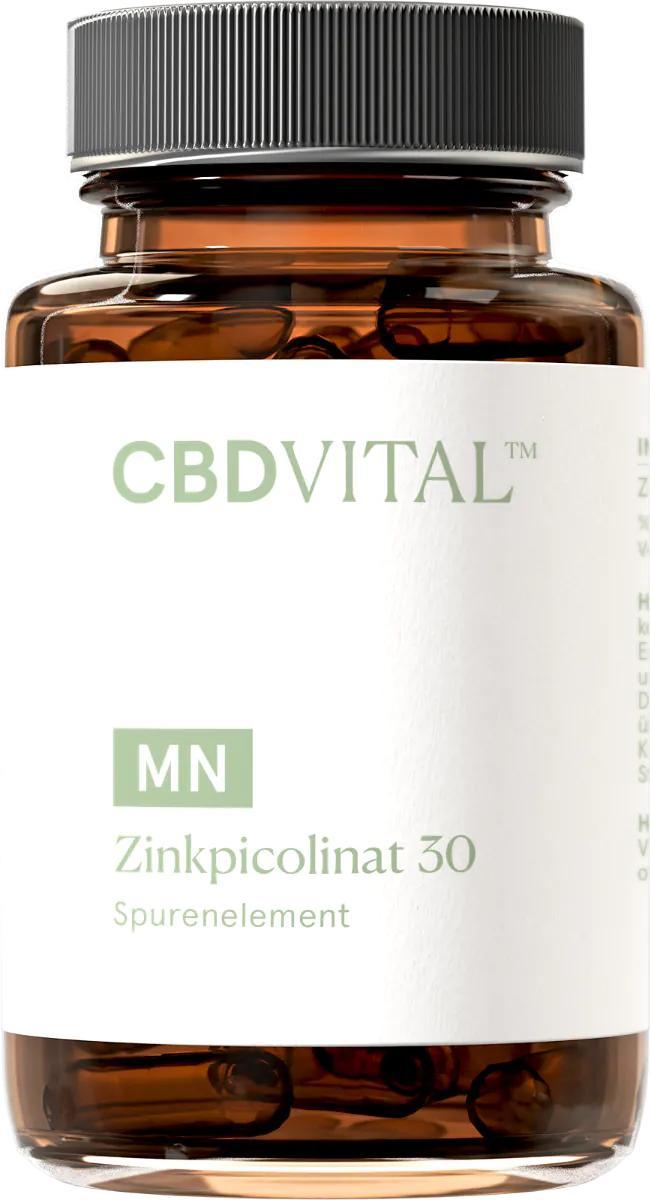 CBD VITAL Zinkpicolinat 30 mg | Zink | 60 Kapseln | Hoch bioverfügbar | Monopräparat