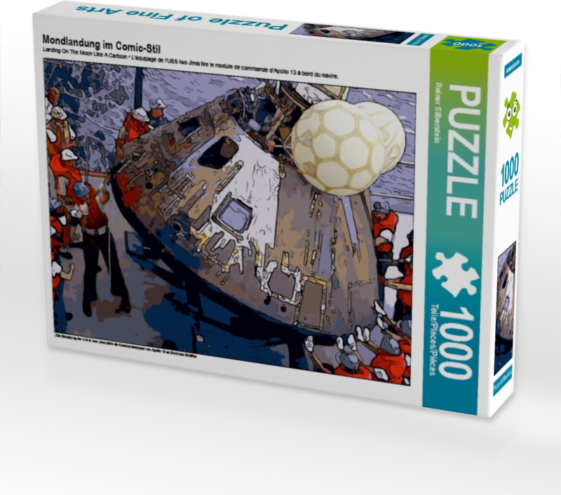 Calvendo Mondlandung im Comic-Stil 1000 Teile Puzzle quer 640x480mm, Silberstein Reiner; 7330392