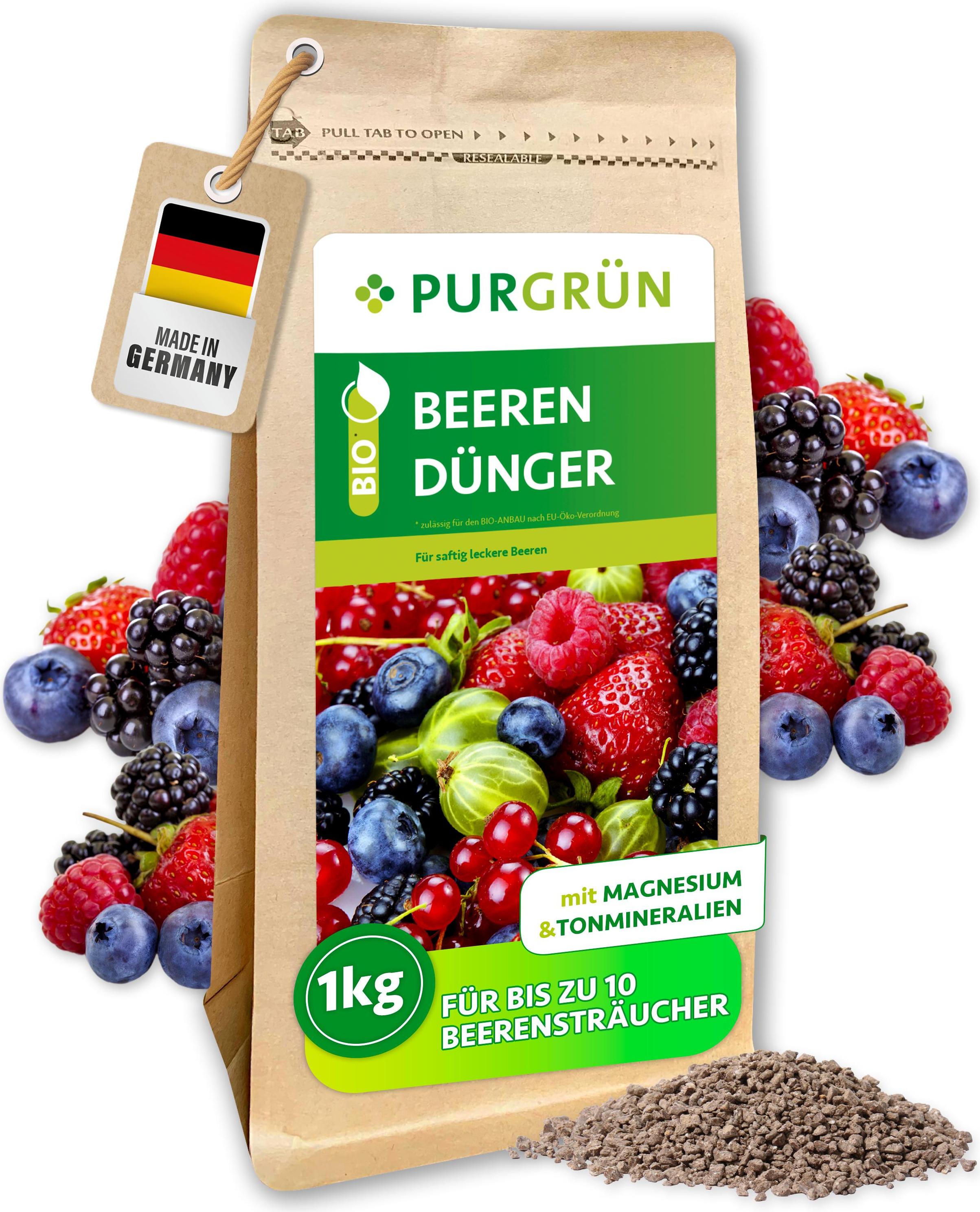 Purgrün -Beerendünger | Krümelgranulat für Beeren | 1kg 80526-5