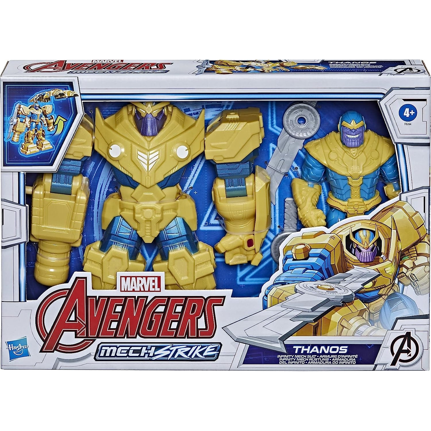 Marvel Avengers Mech Strike Deluxe Action Figures 8 in Iron Man Mech Suit - We-R-Toys