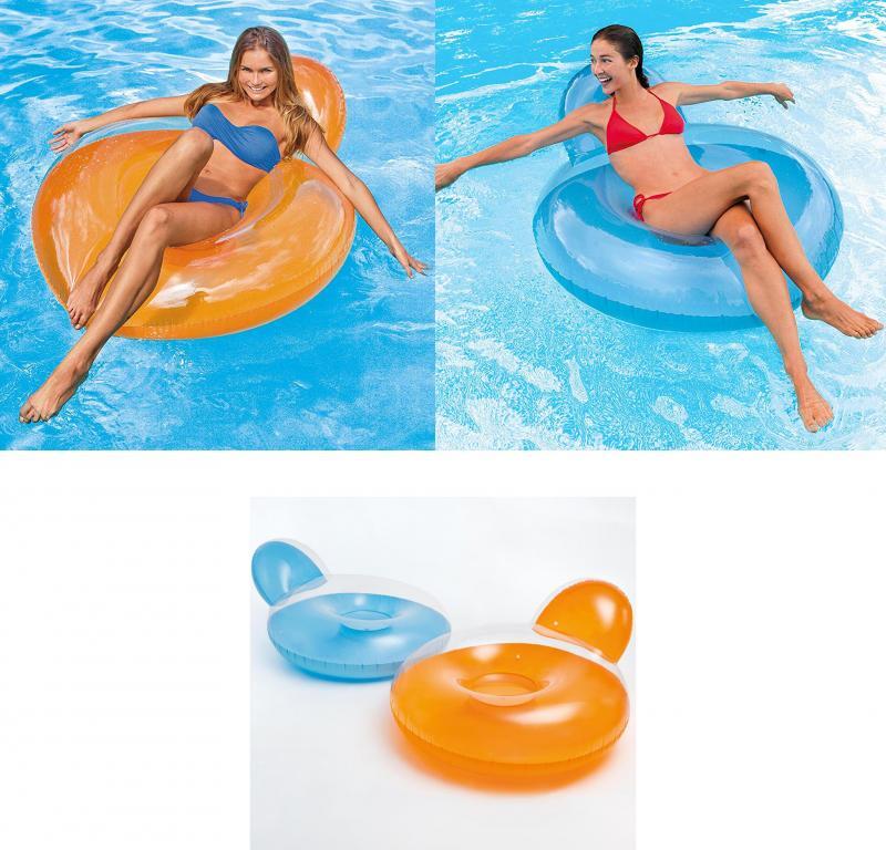 Fauteuil Gonflable Intex Pillow-Back Lounge - 137 X 122 Cm, Pour Piscine Et Plage, Design Confortable