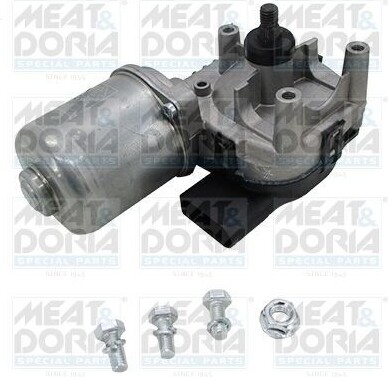 MEAT & DORIA 27491 Wischermotor Vorne für VW Golf V Schrägheck (1K1) GOLF VI (5K1) Golf VI Variant (AJ5) Golf V Variant (1K5) Eos (1F7, 1F8)