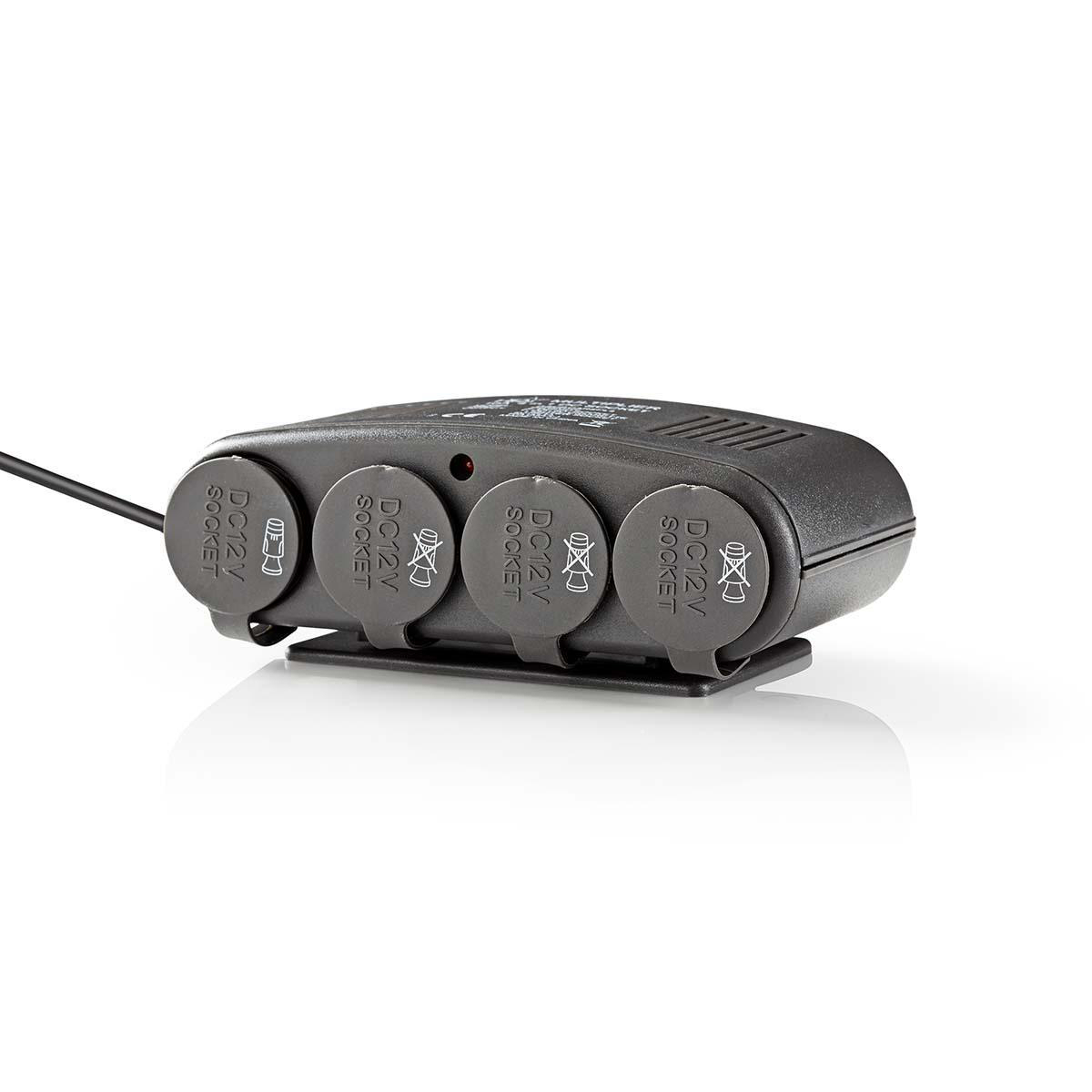 Nedis univerzálne DC napájacie adaptéry | Adaptér do auta | 120 W | 12 VDC | Typ výstupnej zástrčky: Adaptér do auta | 0 m | Vstupné napätie: 12 V | Výber výstupného napätia: N/A | Maximálny výstupný prúd na port: 4,0 A | Čierna NE550670354