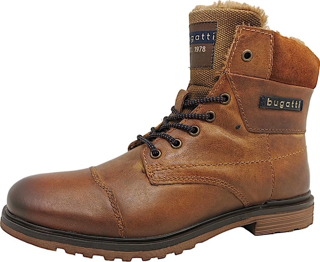 Bugatti Vittore Stivali Uomo In Nappa Cognac – Fodera Calda Con Inserti Elastici - 5