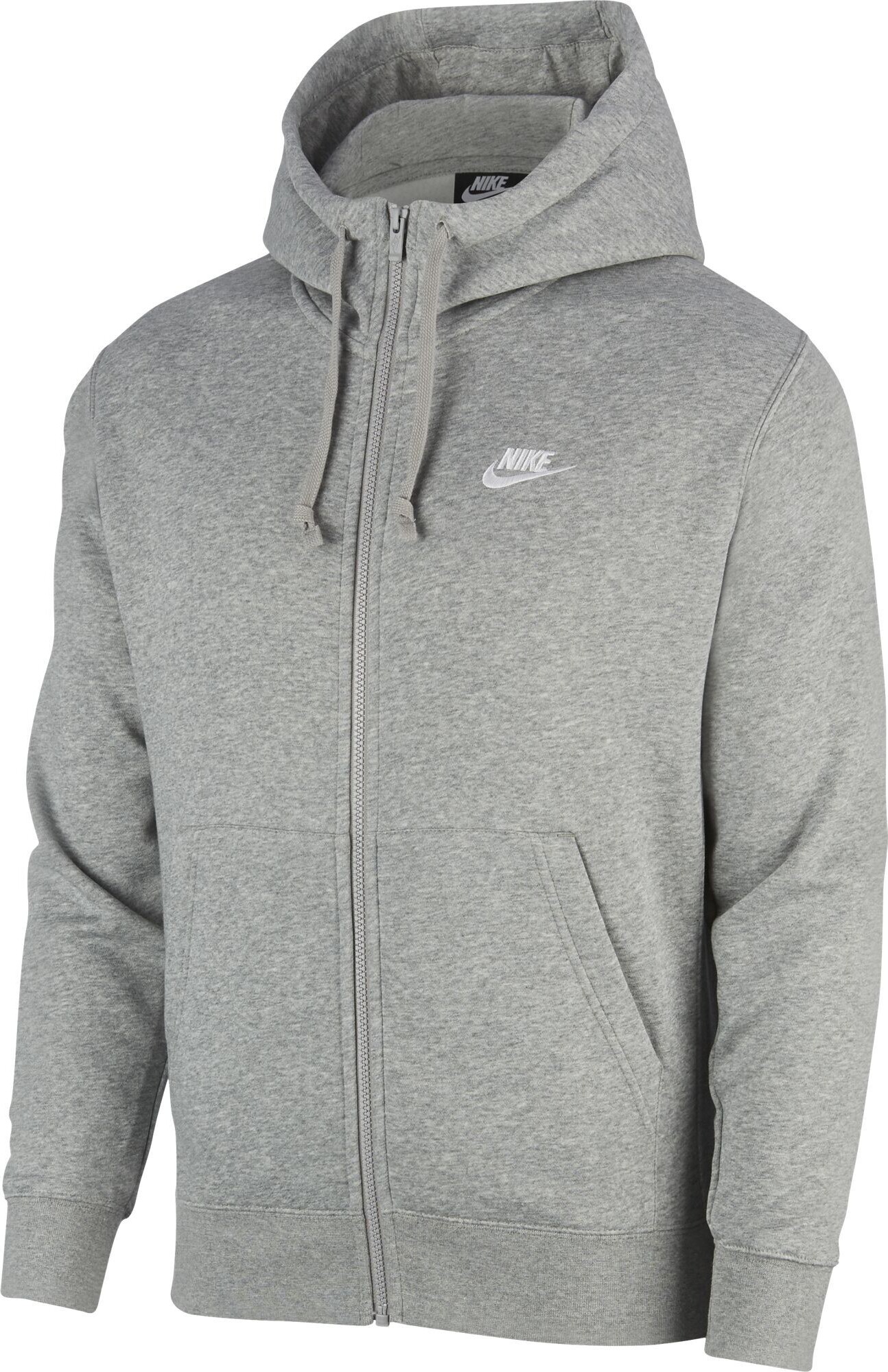 Nike grey zipper hoodie discount