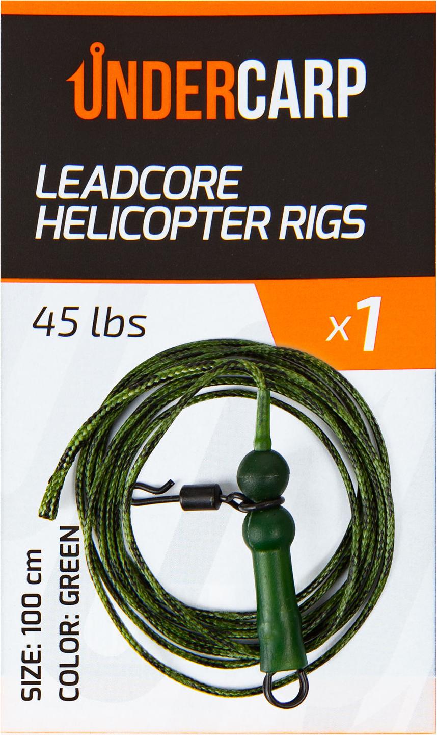 Michumedia Leadcore Helicopter Rigs 45 lbs / 100 cm grün