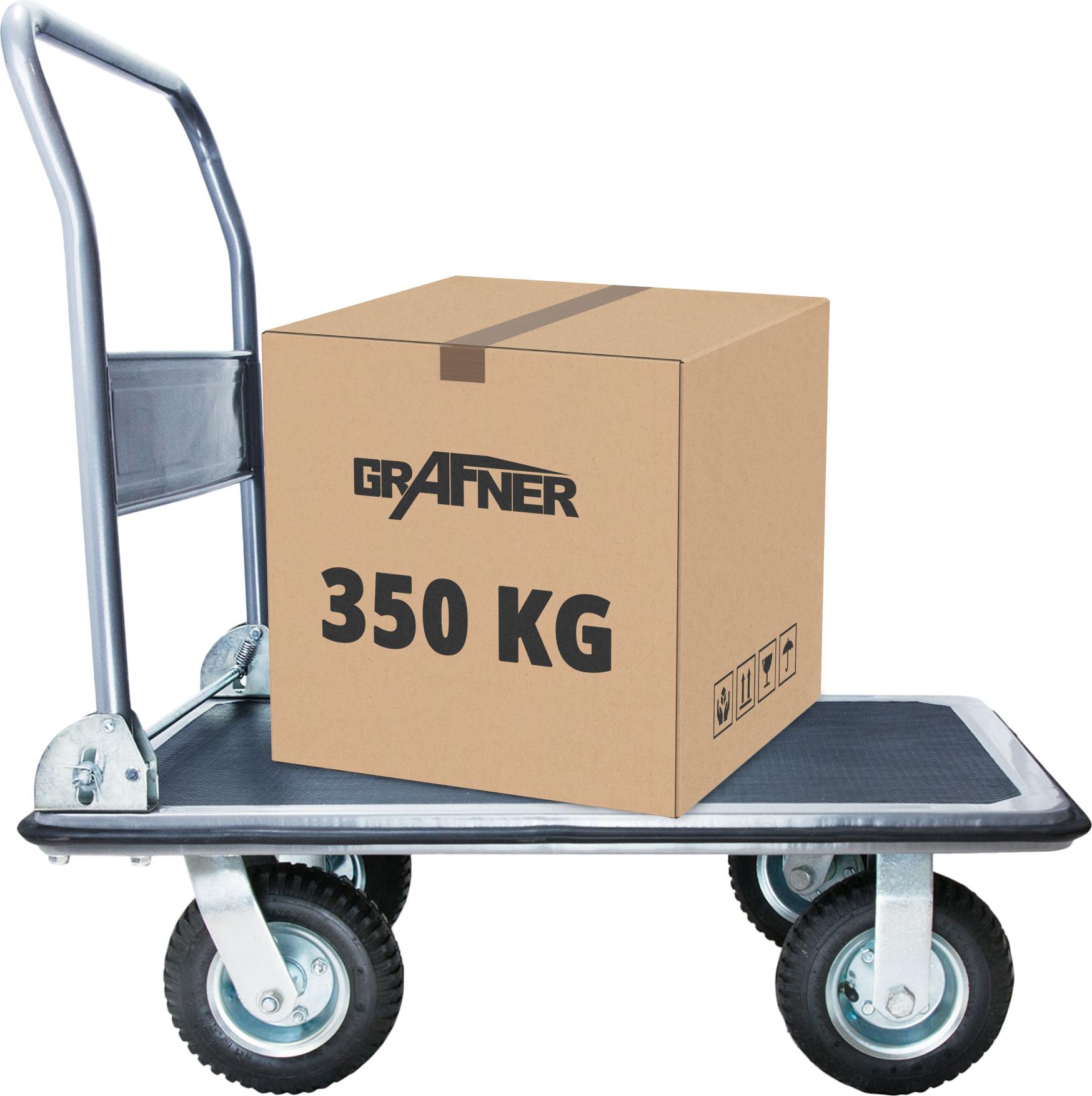 Grafner® Plattformwagen Tragkraft 350kg Transportwagen Lagerwagen Transportkarre 10668