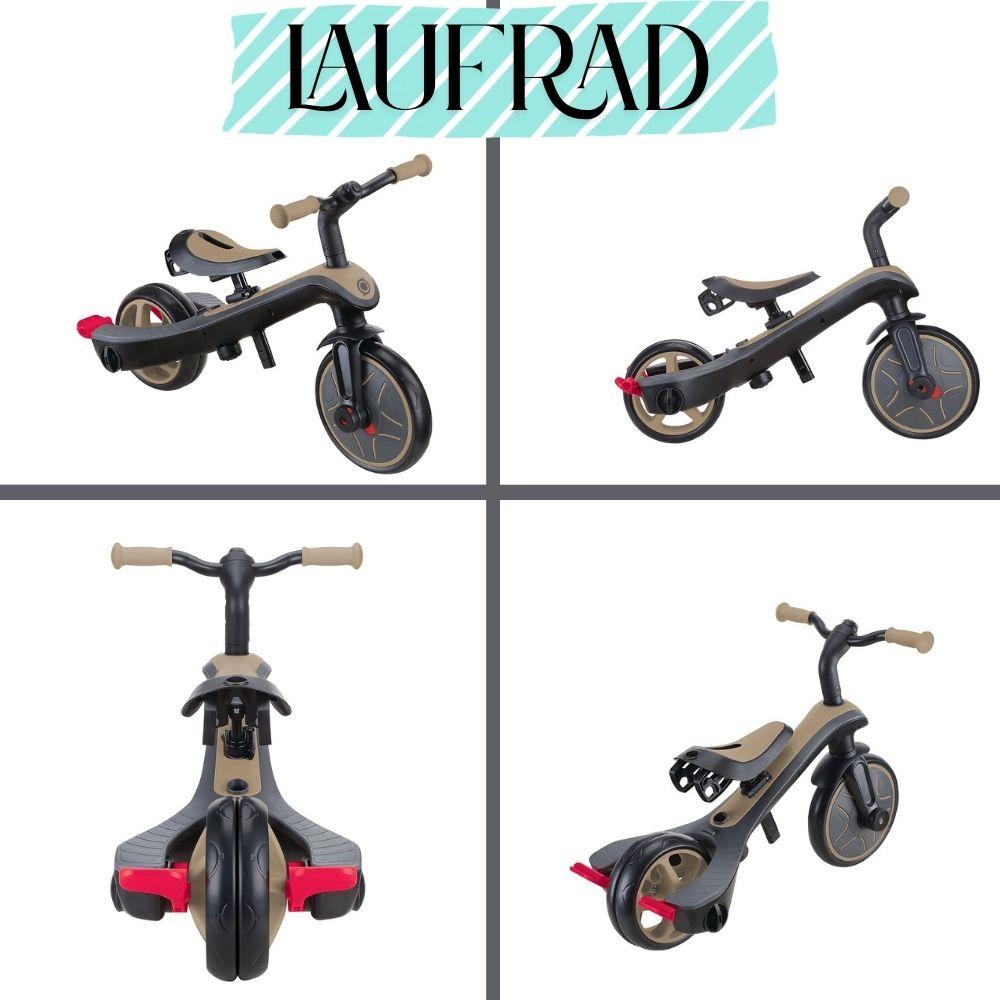 Globber EXPLORER TRIKE 4 En 1 – Tricycle Évolutif De 10 Mois à 5 Ans, Draisienne, Guidon Réglable, Sécurité 5 Points, Roues EVA