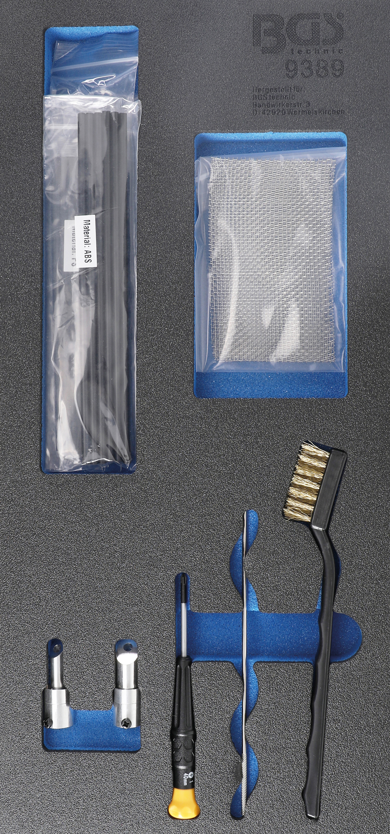 BGS technic BGS 9389 Verbrauchsmaterial für Kunststoff-Reparat urset Art. 9388