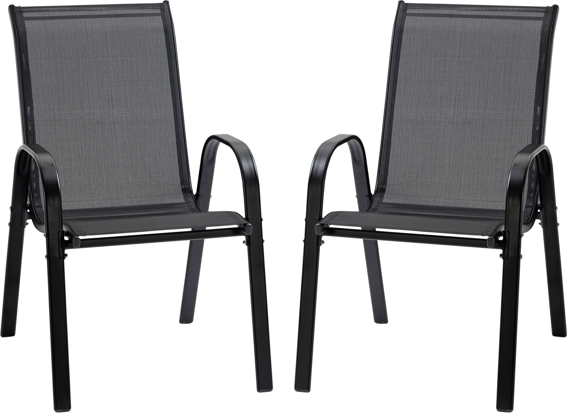 Outsunny Lot De 2 Bain De Soleil, Chaise Longue Pliante Inclinable Avec Appuie Tete En Textilene 90 X 65 X 112 Cm Noir~1sn2k4i41ug01