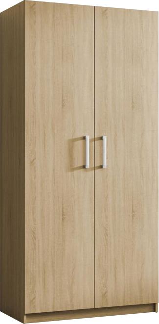 Masseno Drehtürenschrank ZEFIRO 75/192,5/54 cm 2-türig Schlafzimmer Schrank Kleiderschrank Sonoma Eiche ZETEL OAK SONOMA