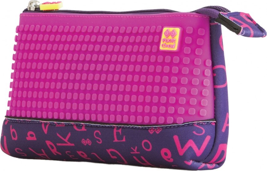 Pixie Crew beutel mit Silikonseite und Pixeln 20 cm lila