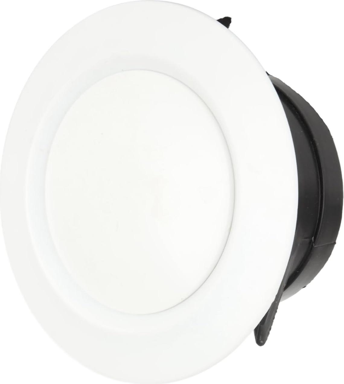 Markenlos Runde Deckenventilation - 200mm Ventilationsabdeckung - Verstellbare Innenventilationsöffnung - Ventilationsgitter mit Befestigungsring für Badezimmer - Büro - Küche - Weiß