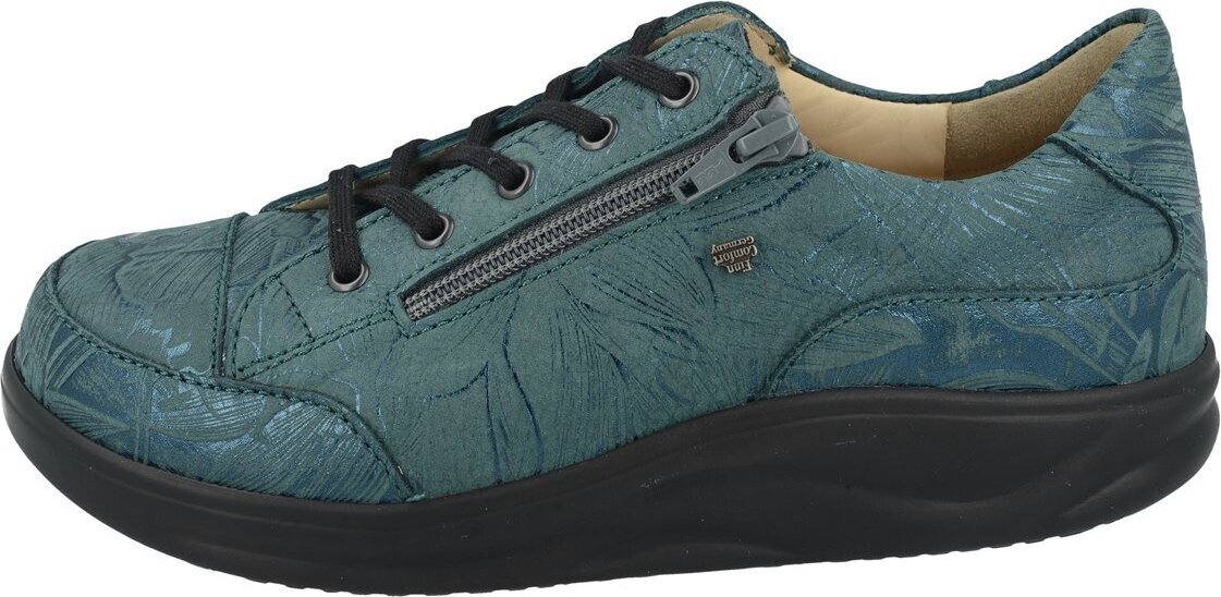 FINN COMFORT FINNAMIC Hachiouji Damen Schnürschuhe petrol bedrucktes Glattleder : UK 5,5 Schuhgröße: UK 5,5