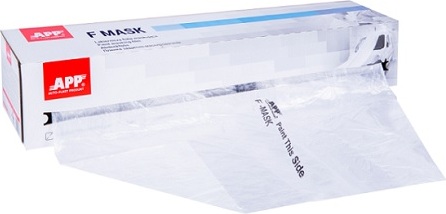 AUTO-PLAST PRODUKT APP F-MASK HDPE Abdeckfolie 10µm, lackhaftend 4m x 150m im Spenderkarton 070501