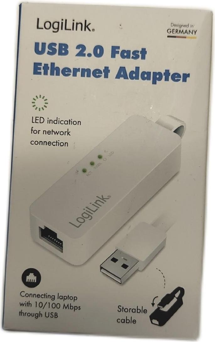 LogiLink USB 2.0 zu Fast Ethernet RJ45 Adapter Kabel Zubehör Netzwerkadapter UA0144A