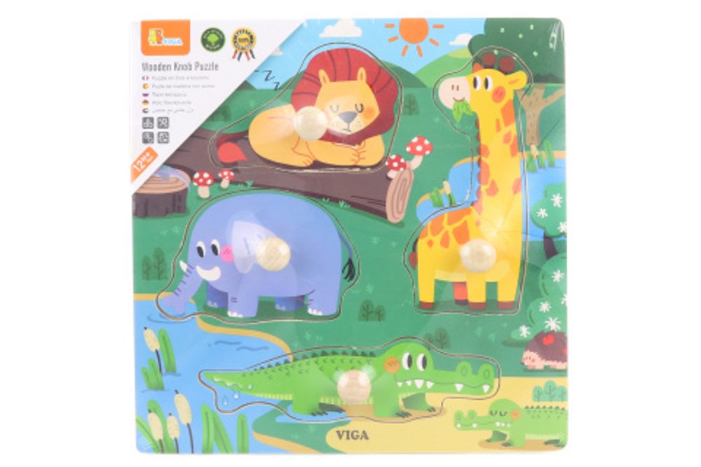 vigatoys Viga 44593 Geduldsspiel zum Thema "ZwierzÄta" - dzikie zwierzÄta H067628