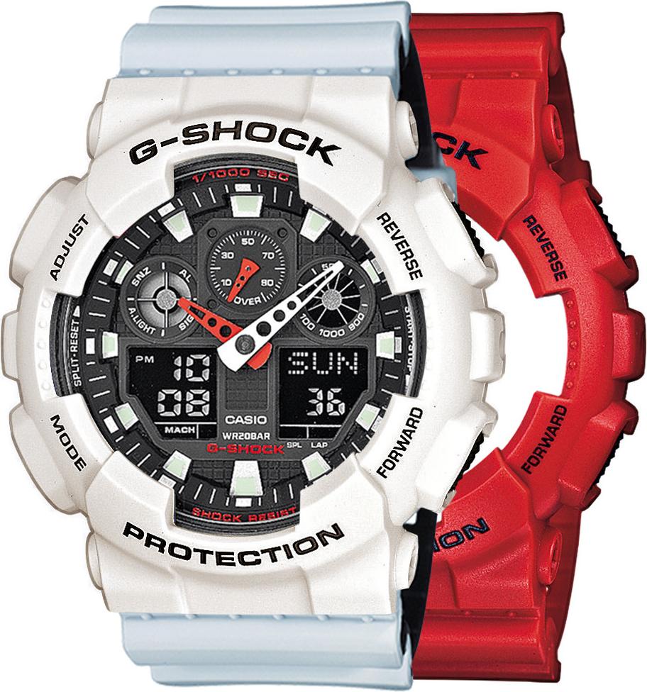 Casio G-Shock SET GA-100B-4AER hodinky + BEZEL 10395292 + BAND 10527469 20BAR