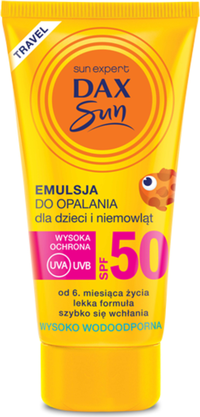 Dax Sun Ochranná Emulzia pre Deti a Dojčatá SPF 50, 50 ml - Cestovná Veľkosť
