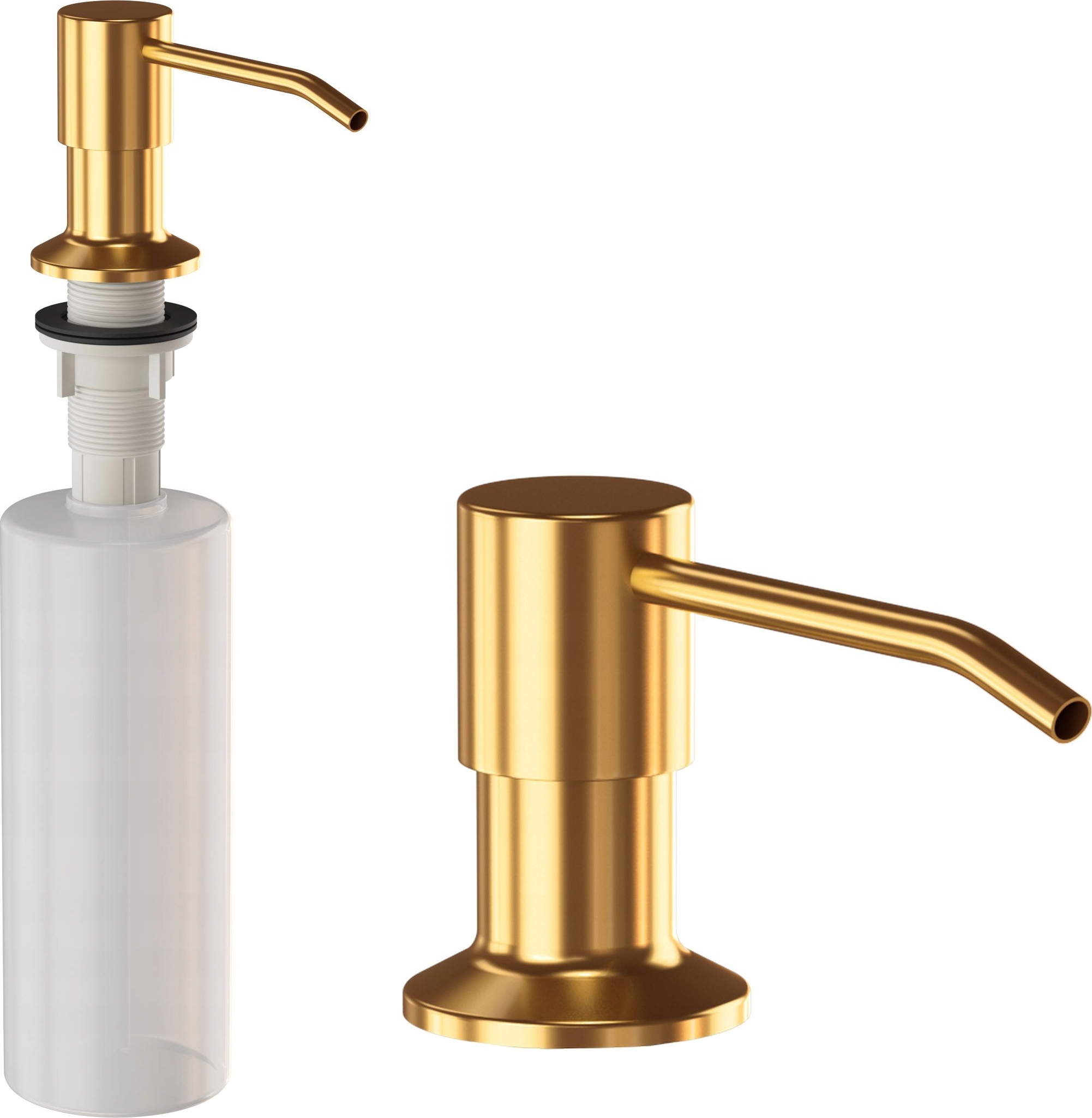 Granitan - Seifenspender - Spülmittelspender 360 ml - Spender Gold - Einbau RUNDSPENDER GOLD