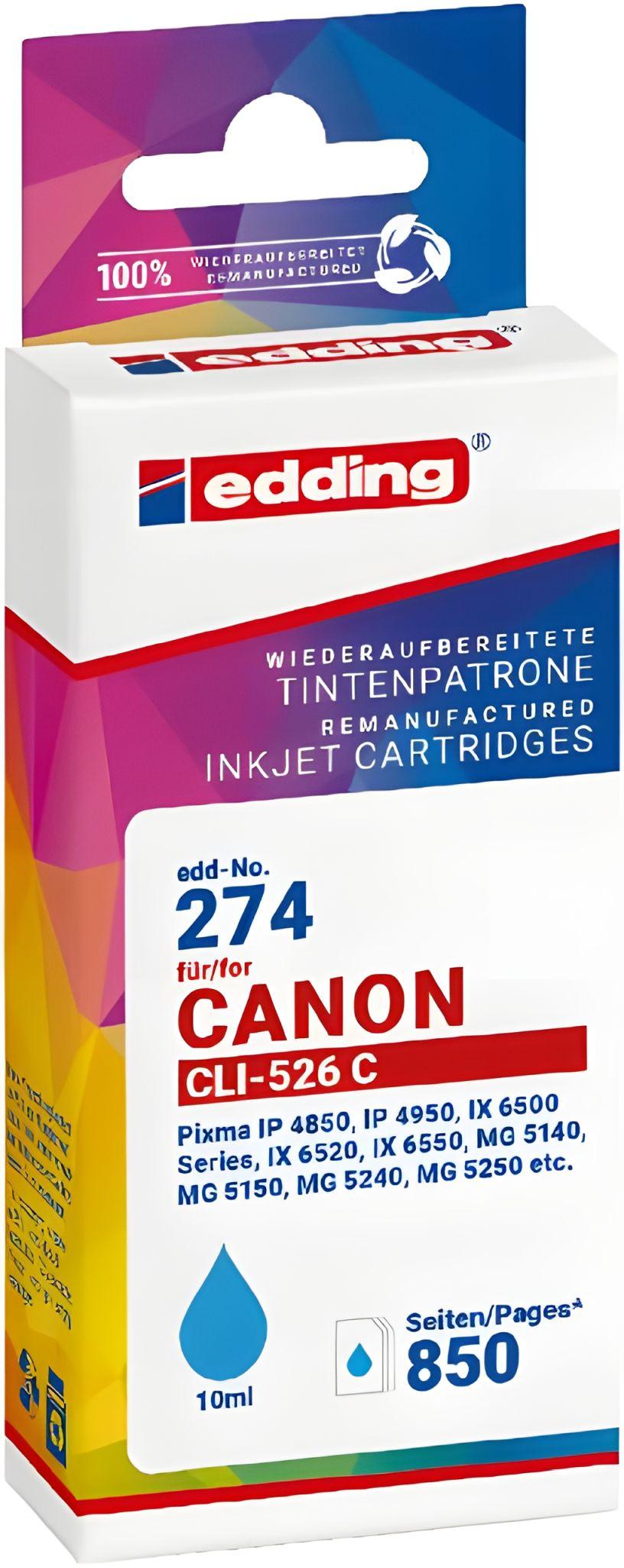 Edding EDD-274, Azúrová, 10 ml, 1 kusov, 850 strany, Balenie po jednom kuse