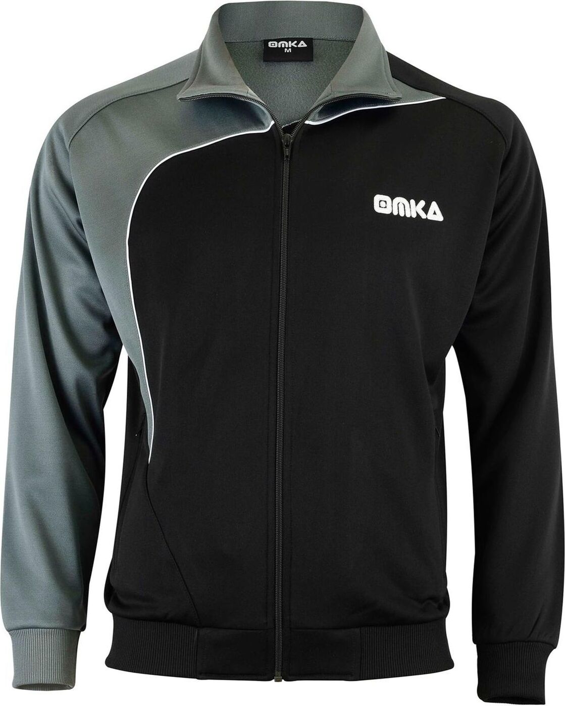 OMKA Trainingsanzug Sportanzug Jogginganzug Freizeitanzug, Größe:3XL, Farbe:Grau/Schwarz VAR-18438