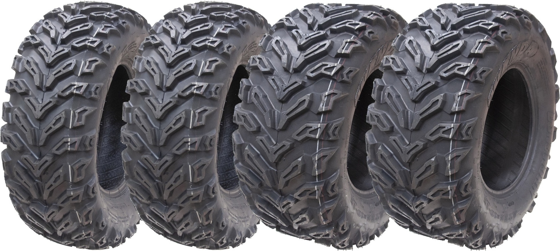 pneumatiky 25x10.00-12 &amp; 25x8.00-12 Quad ATV 6ply Wanda E-Marked Legal (sada 2 &amp;2)