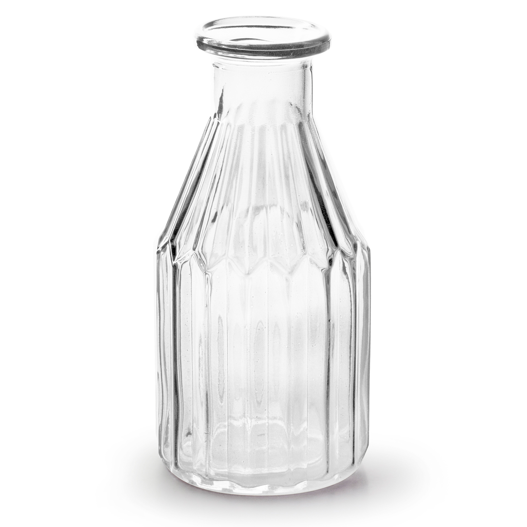 12 Glasfläschchen Landhausstil H10,5cm Glasvase Flasche Vasen Tischdekoration 