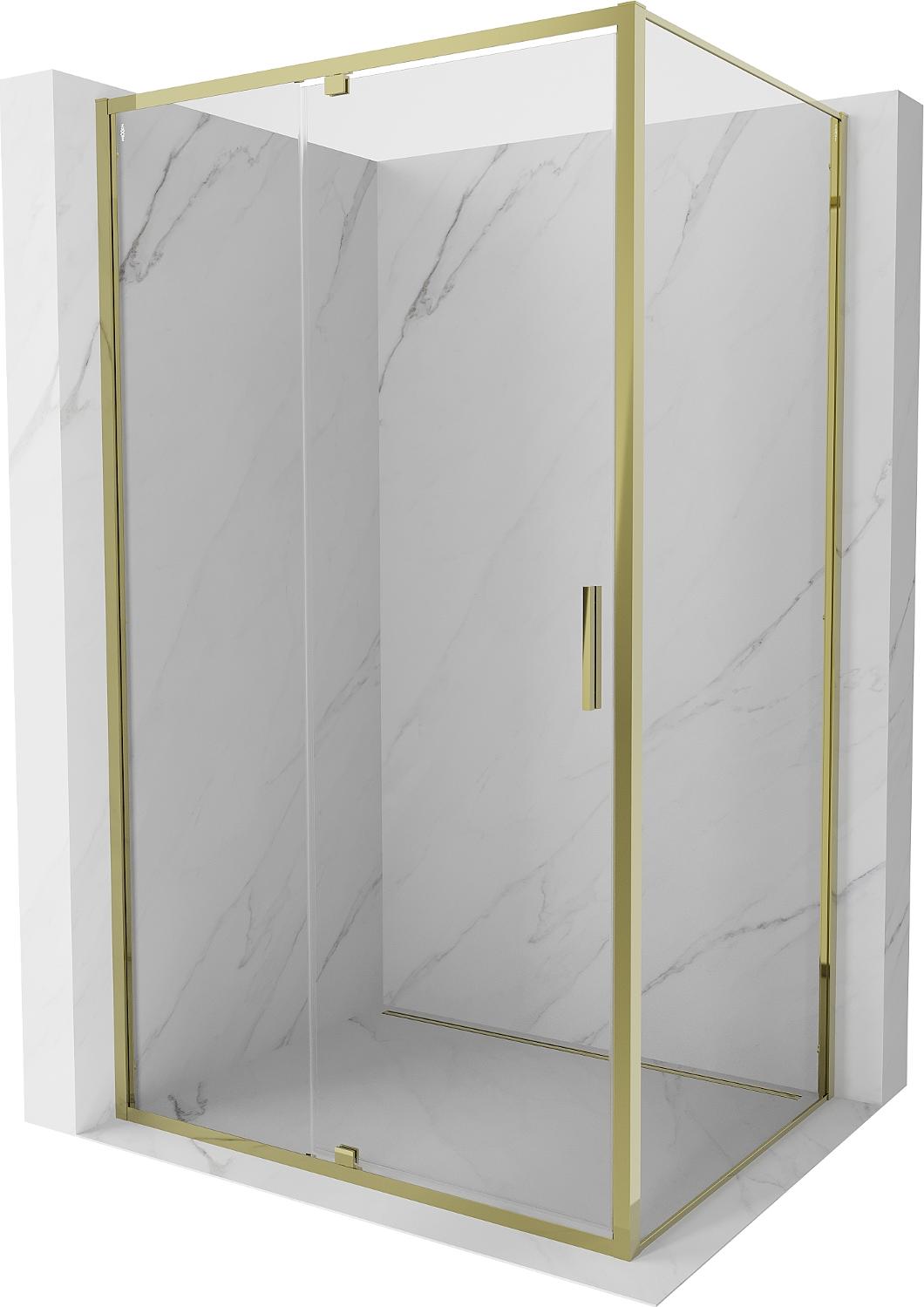 Mexen Exo duschecke öffnend 130 x 120 , transparent, gold - 819-130-120-50-00