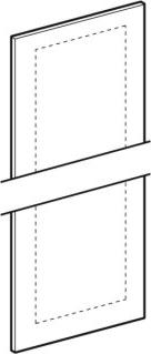 Geberit 244411001 Tür mit Spiegel ohne Griff, Nussbaum