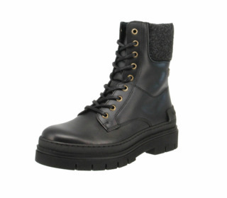 Tommy Hilfiger Feminine Felt Bootie dámske šnurovacie topánky black, Veľkosť topánok:37 EU
